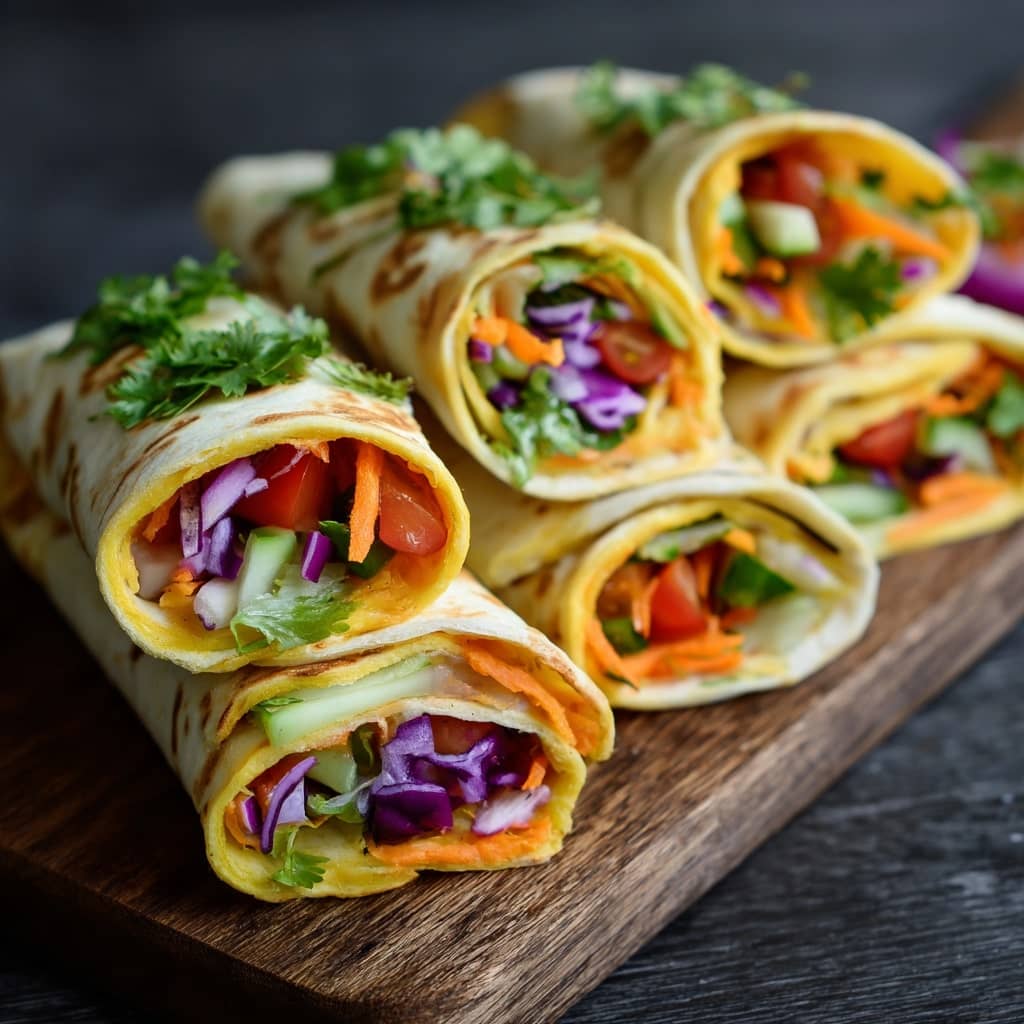 Fresh Vegetable Tortilla Roll Ups