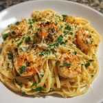 Garlic Scampi Linguine