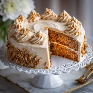 Heavenly Carrot Cake with Brown Butter Cream Cheese Frosting