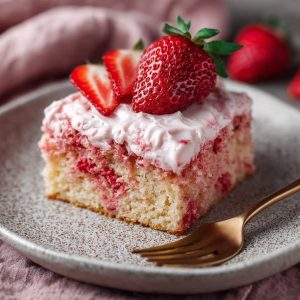 One-Bowl Strawberry Sheet Cake