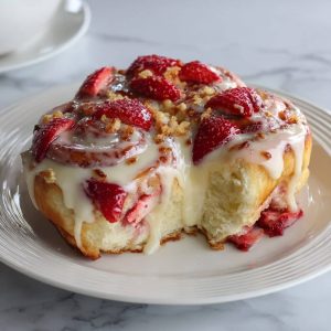 Strawberry Cheesecake Cinnabon Rolls