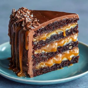 Caramel Chocolate Layer Cake