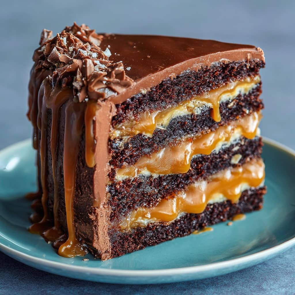 Caramel Chocolate Layer Cake