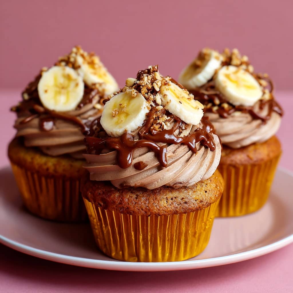 Banana Nutella Cupcakes