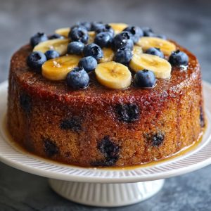 Blueberry banana cake