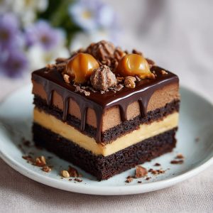 Chocolate Caramel Fudge Cake
