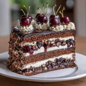 Decadent Black Forest Cherry Layer Cake