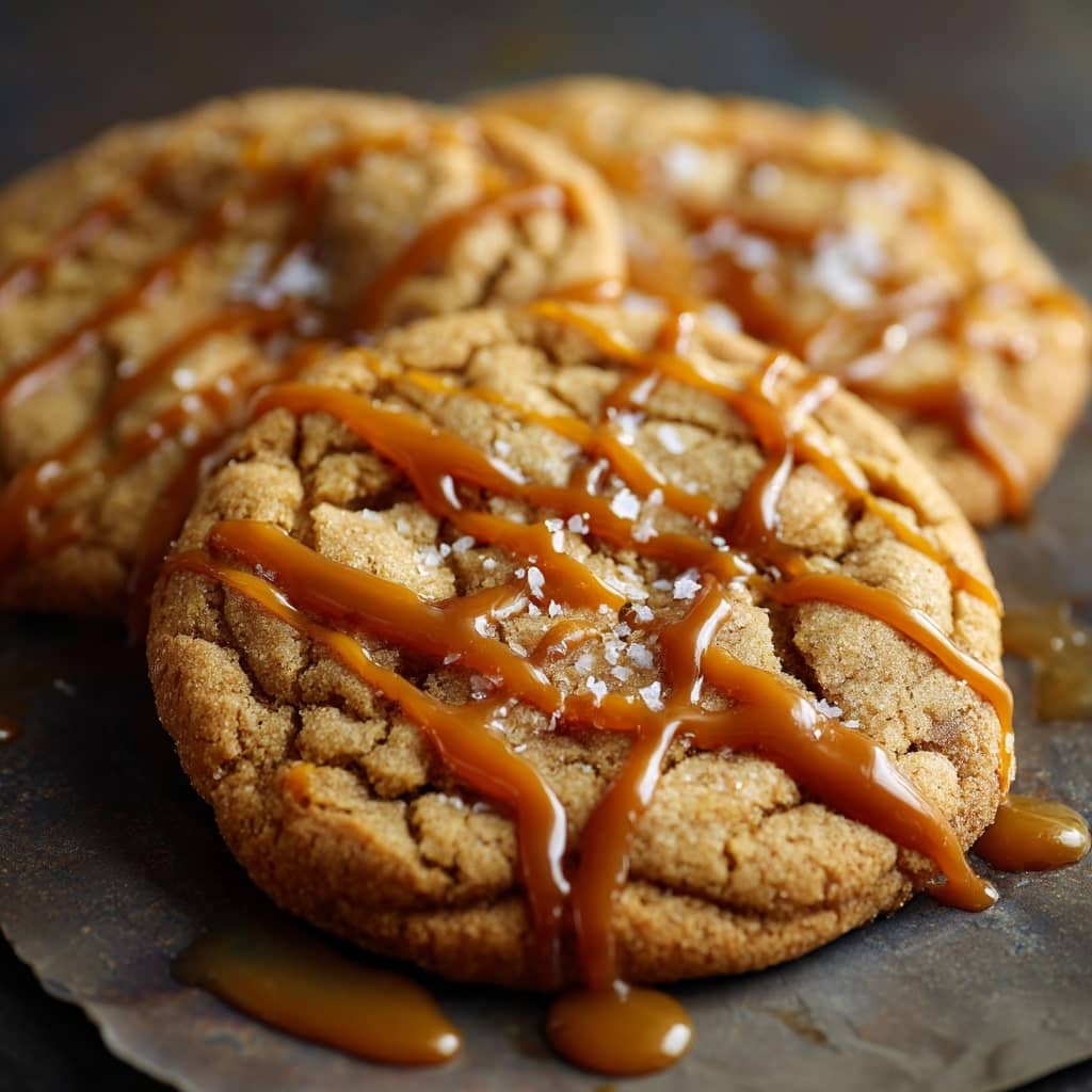 Double Caramel Cookies with a Gooey Center