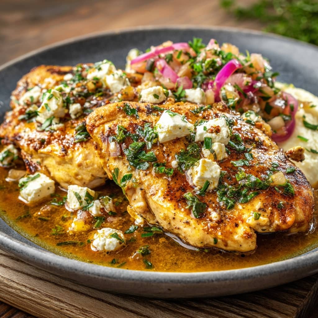 Hot Honey Feta Chicken Dish: A Deliciously Spicy and Savory Recipe