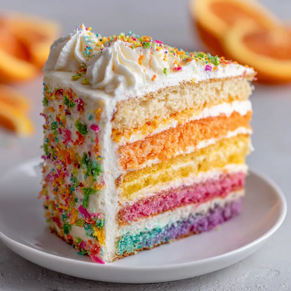 Colorful Citrus Zest Cake Layers
