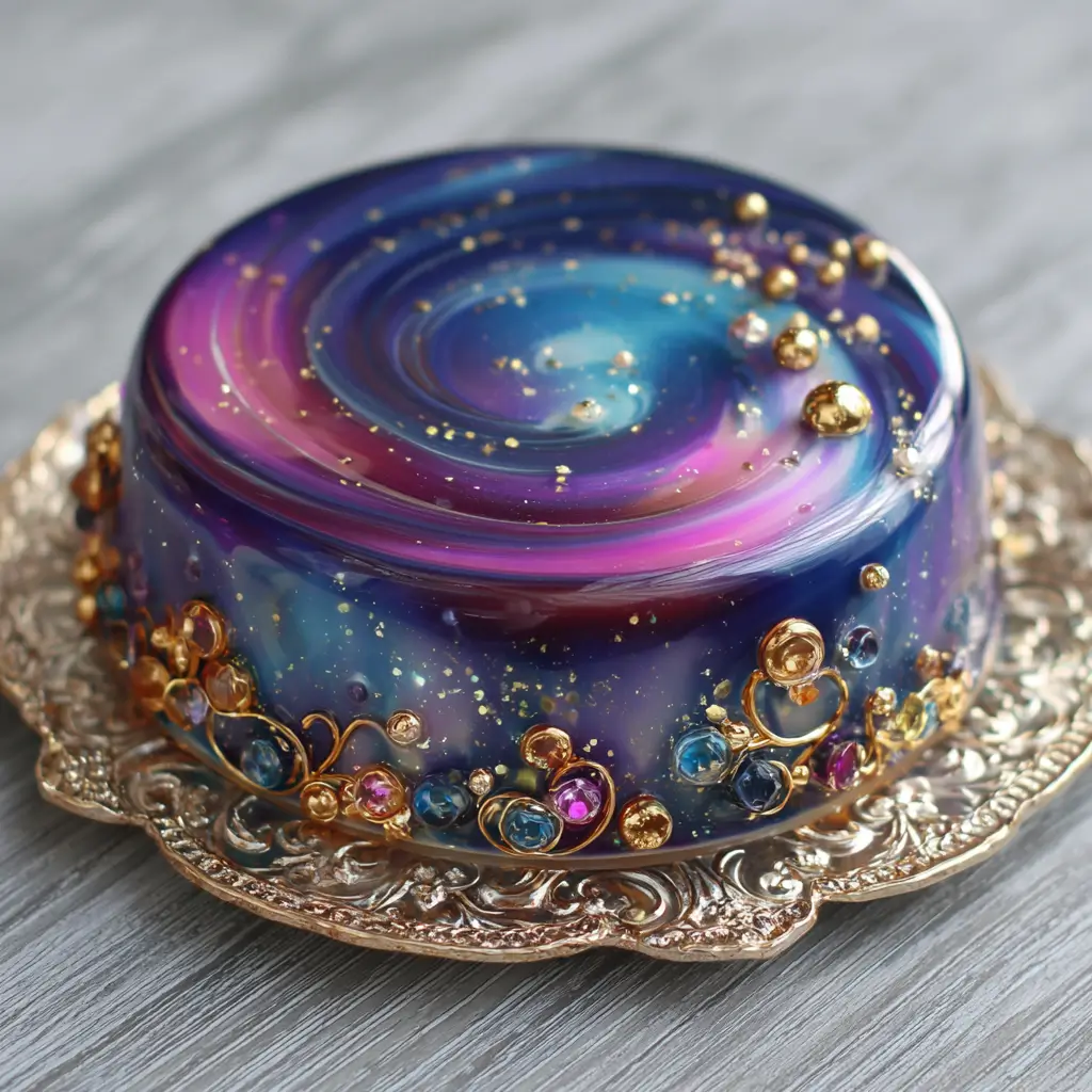 Galaxy Mirror Glaze Mirror Cake