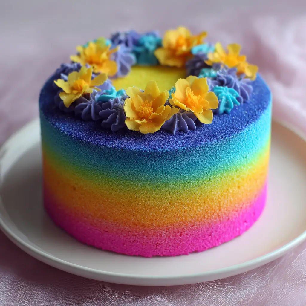 Neon Ombre Velvet Cake
