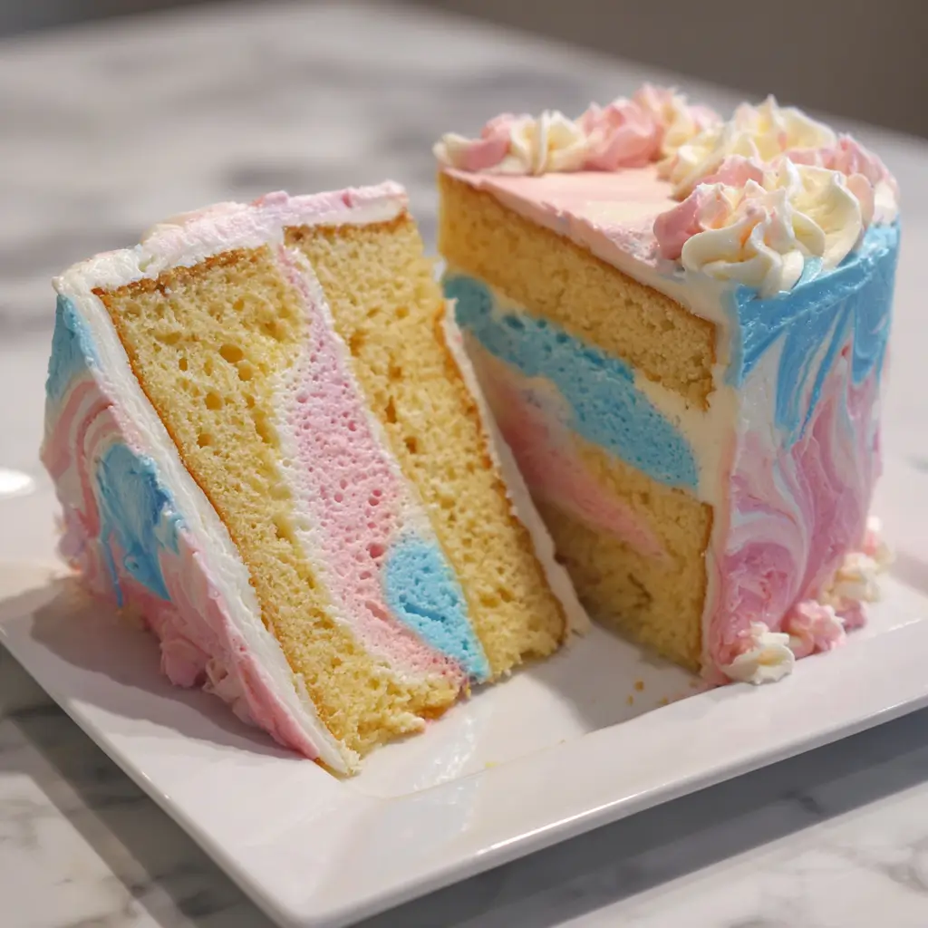 Pastel Ombre Marble Cake