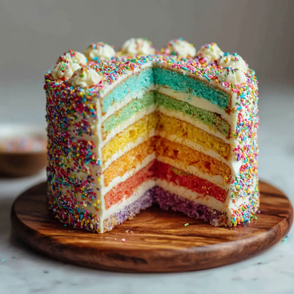 Rainbow Piñata Cake with Hidden Sprinkles
