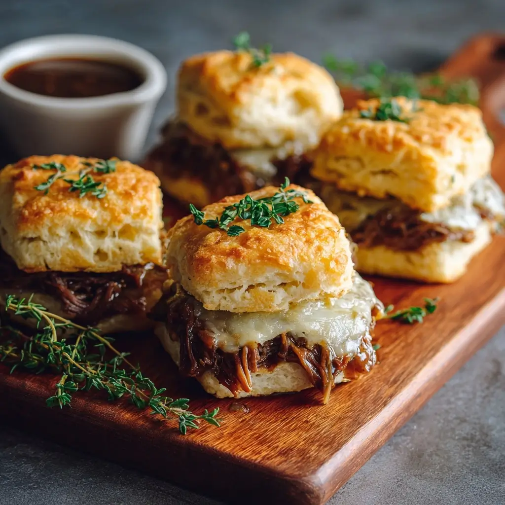 Baked French Dip Biscuits