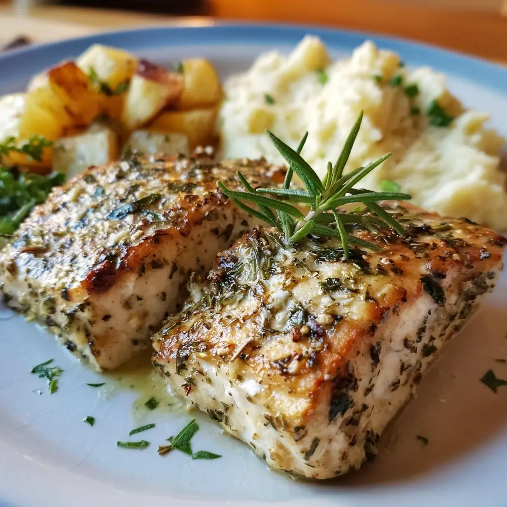 Baked Mahi-Mahi with Garlic-Herb Butter