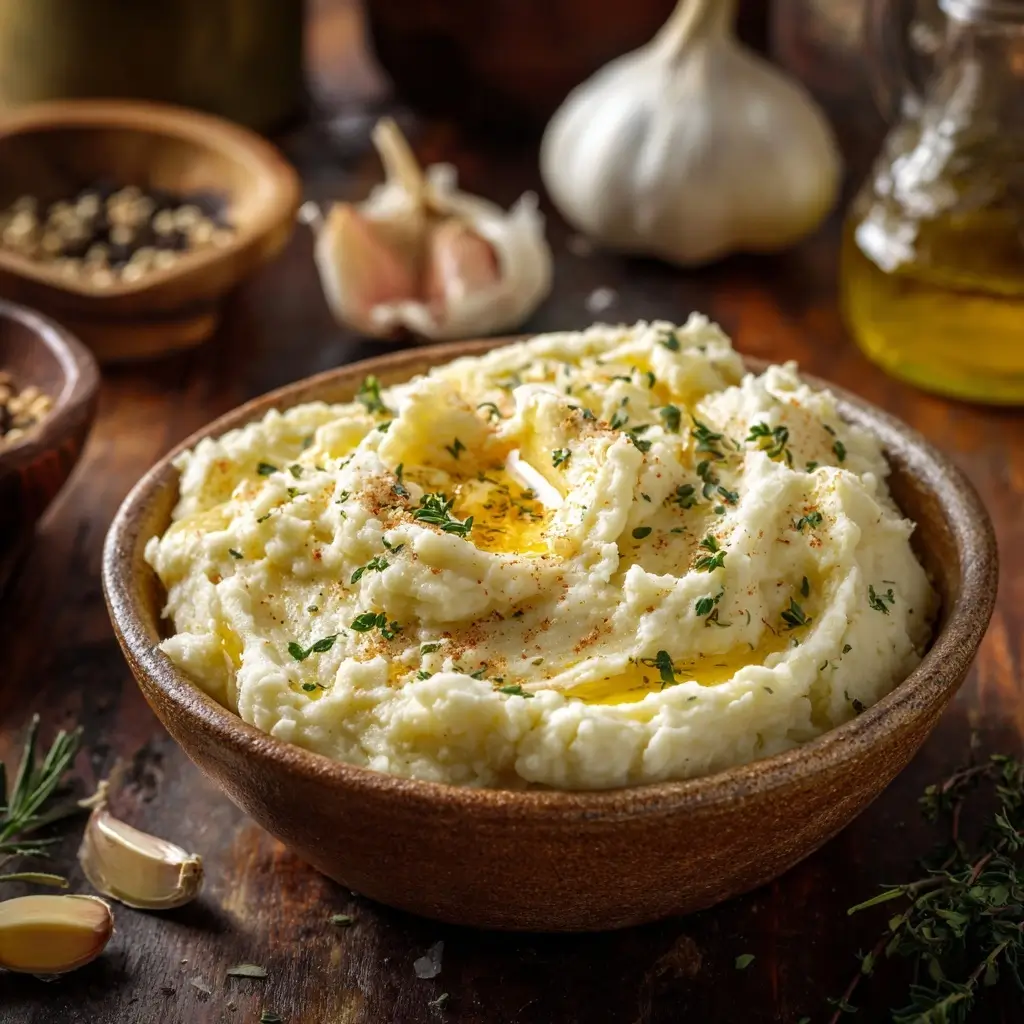 Brown Butter Garlic & Herb Mashed Potatoes