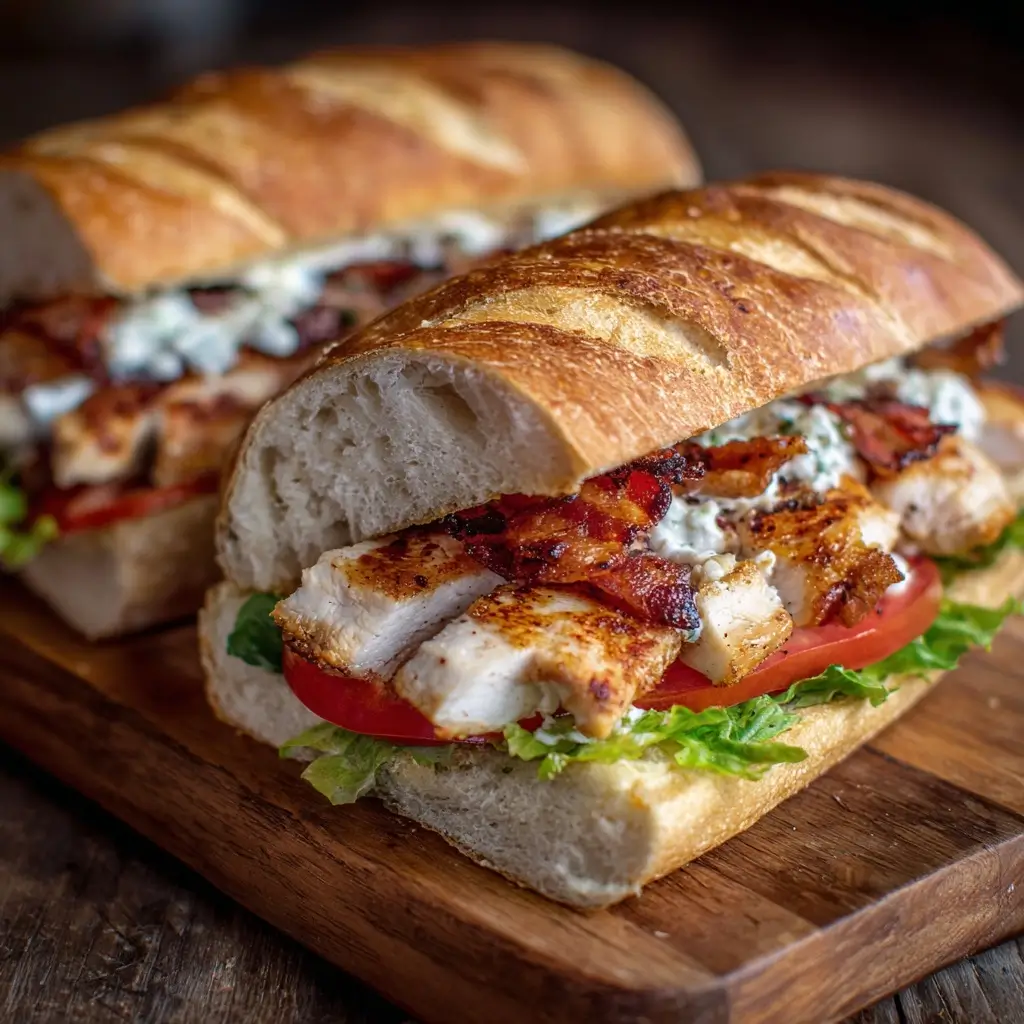 Chopped Chicken Bacon Ranch Sandwich