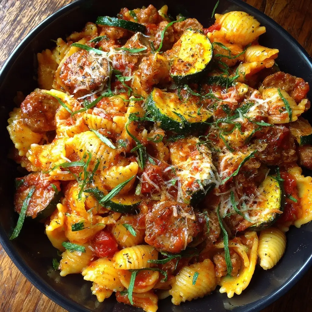 Delicious Autumn Sausage Pasta Squash
