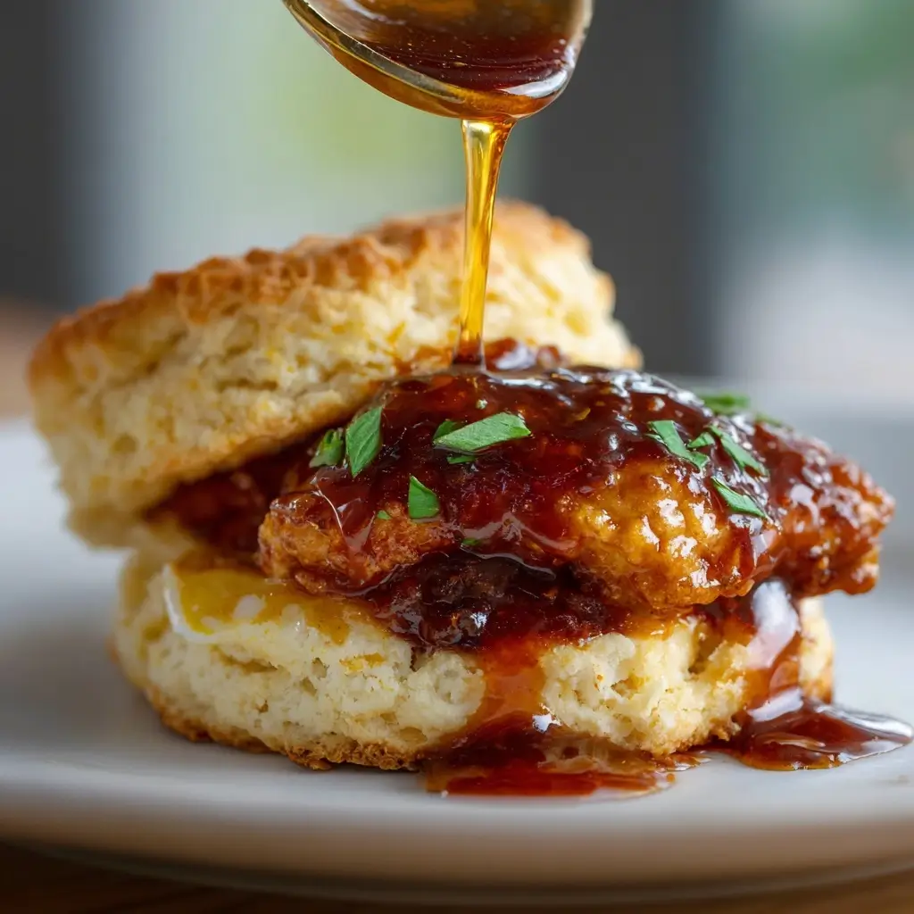 Easy Hot Honey Chicken Biscuits