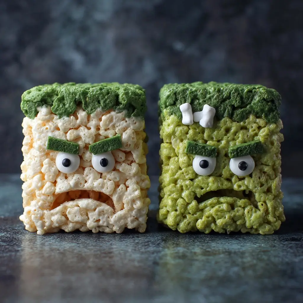Giant Frankenstein Rice Krispie Treats