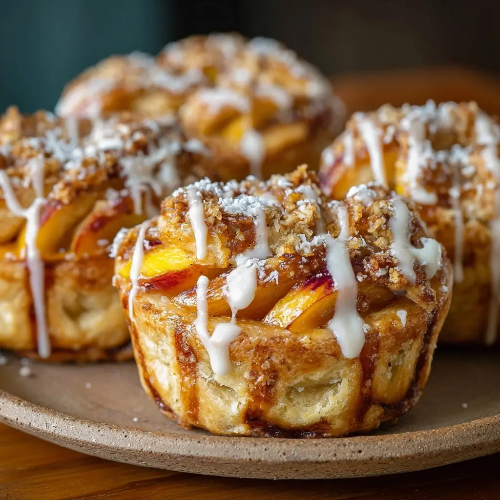 Irresistible Peach Pie Cruffins