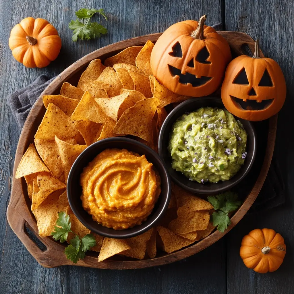 Jack-o-lantern Chips & Dips