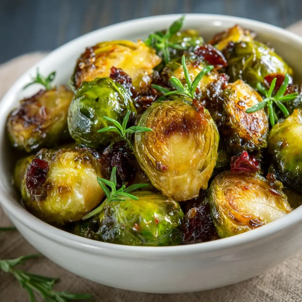 Maple Glazed Brussels Sprouts