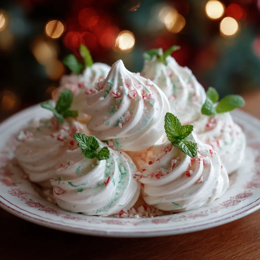 Peppermint Meringues