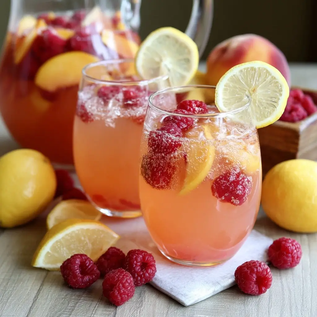 Raspberry Peach Lemonade