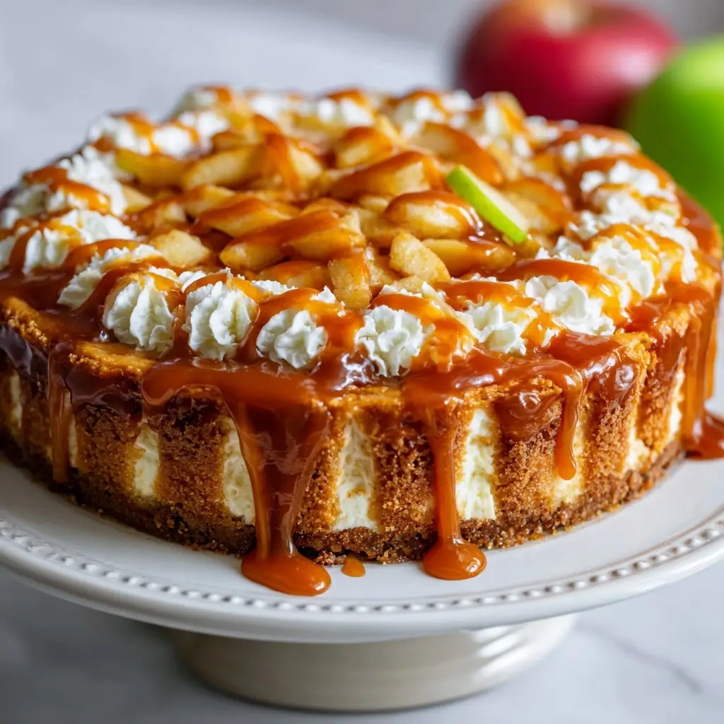 Salted Caramel Apple Pie Cheesecake