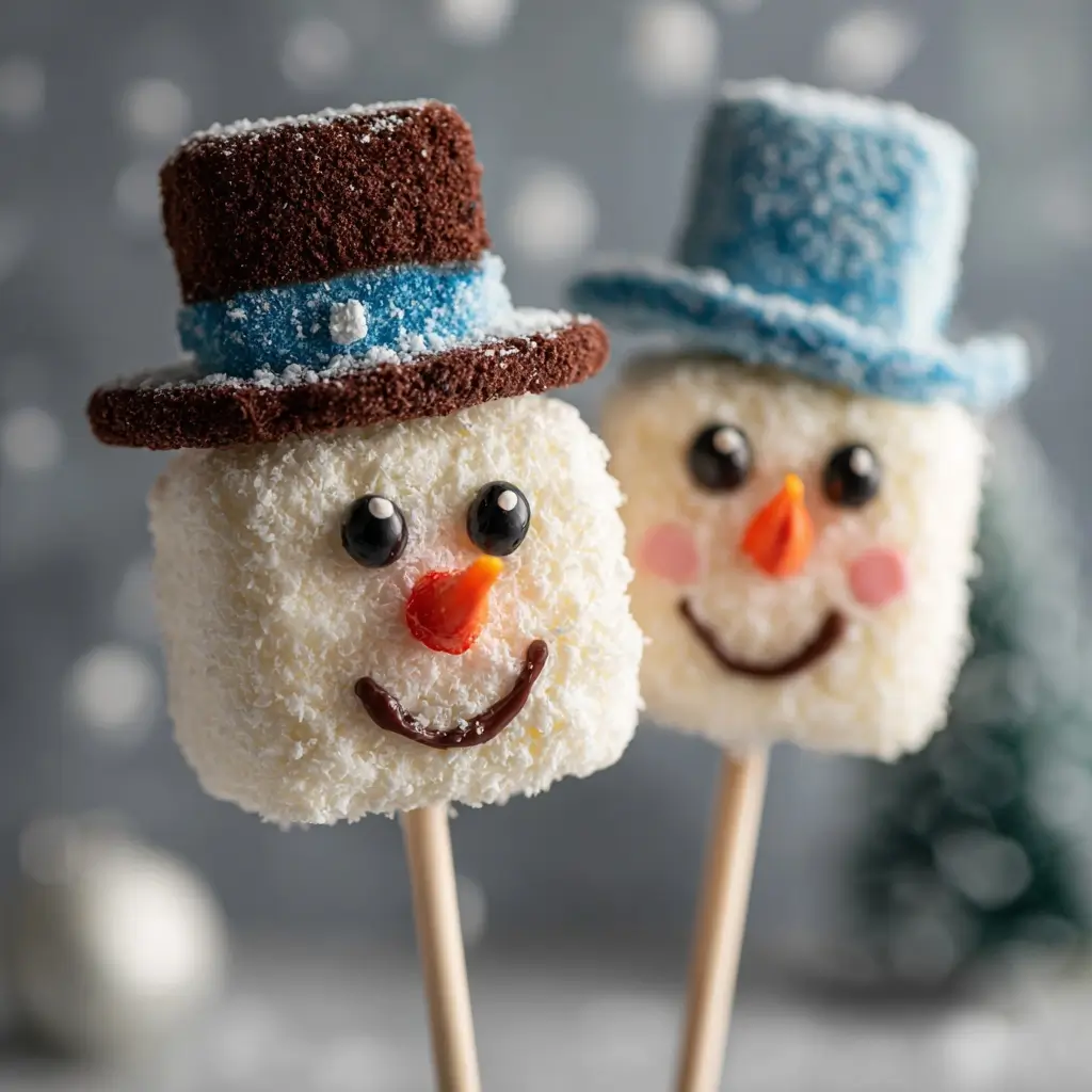Snowman Marshmallow Pops