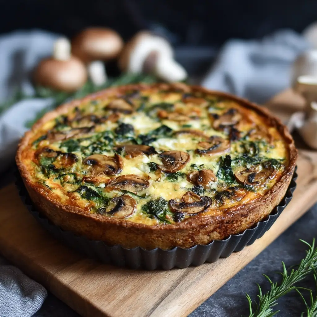 Spinach & Mushroom Quiche