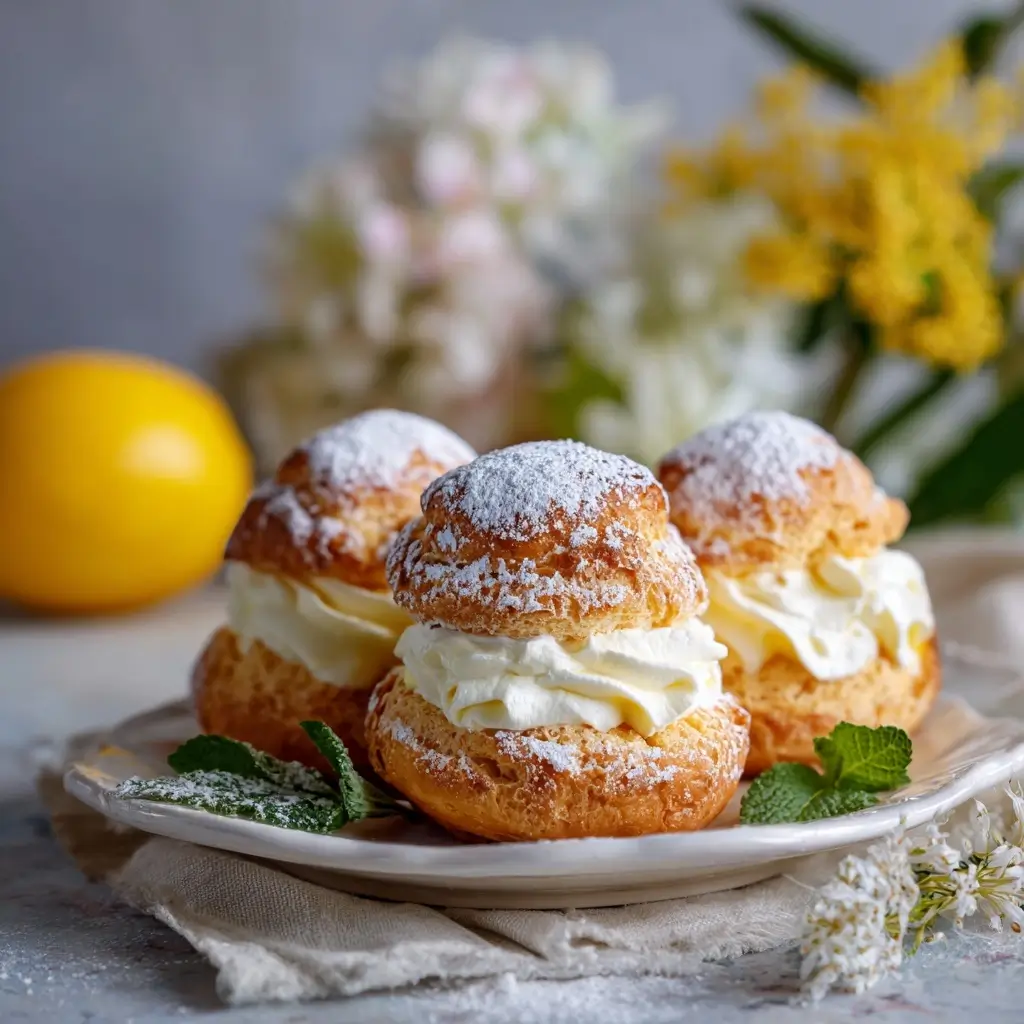Springtime Lemon Cream Puffs