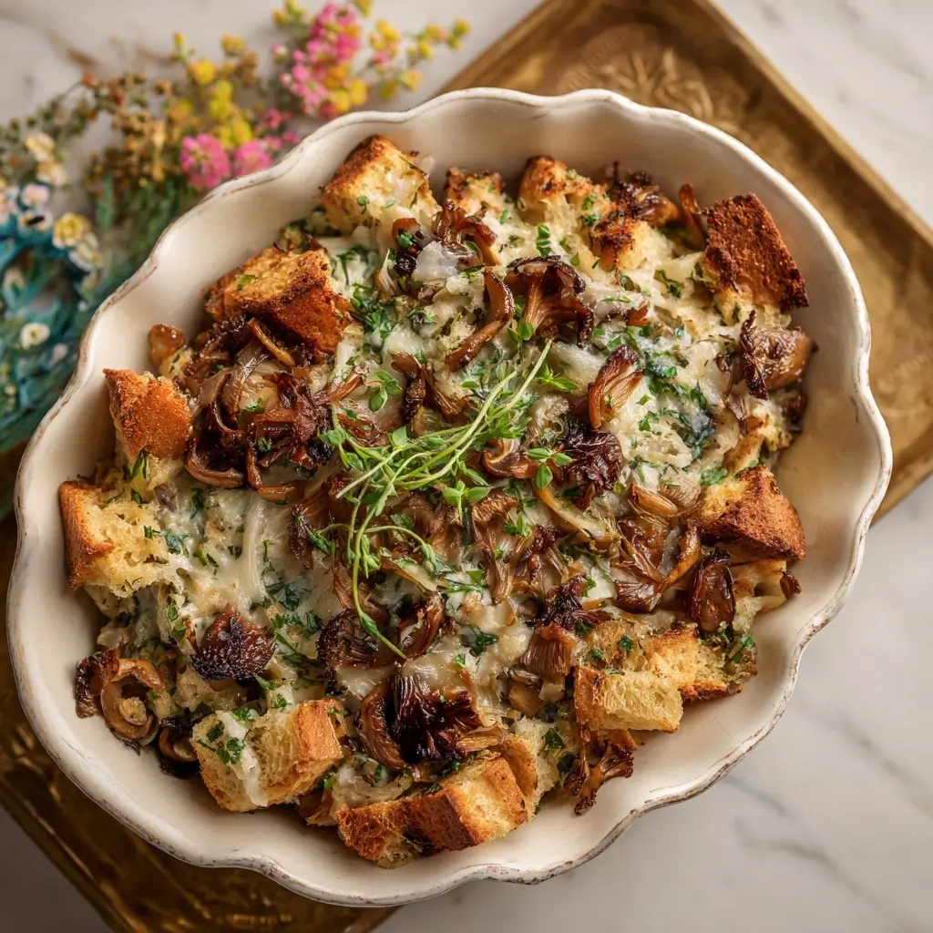 Vegetarian Wild Mushroom Sourdough Dressing
