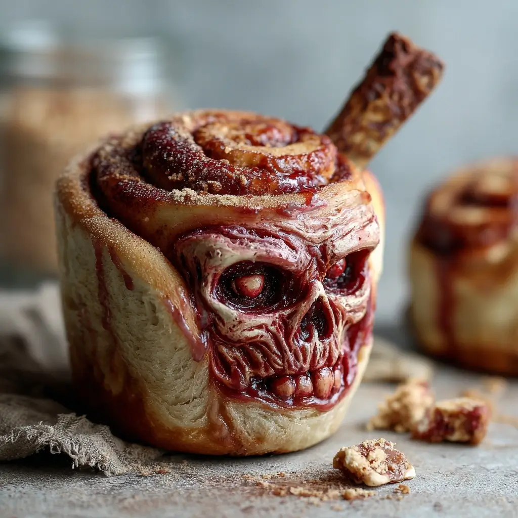 Zombie Guts Cinnamon Rolls