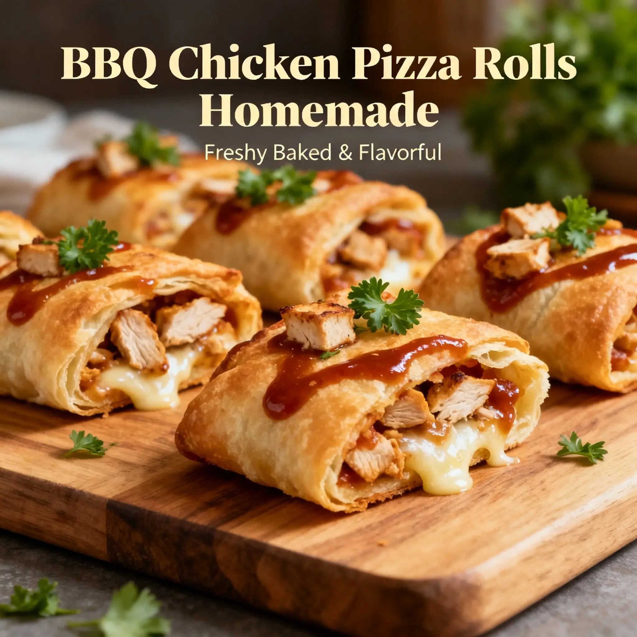 BBQ Chicken Pizza Rolls