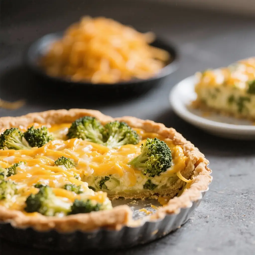 Broccoli Cheddar Quiche