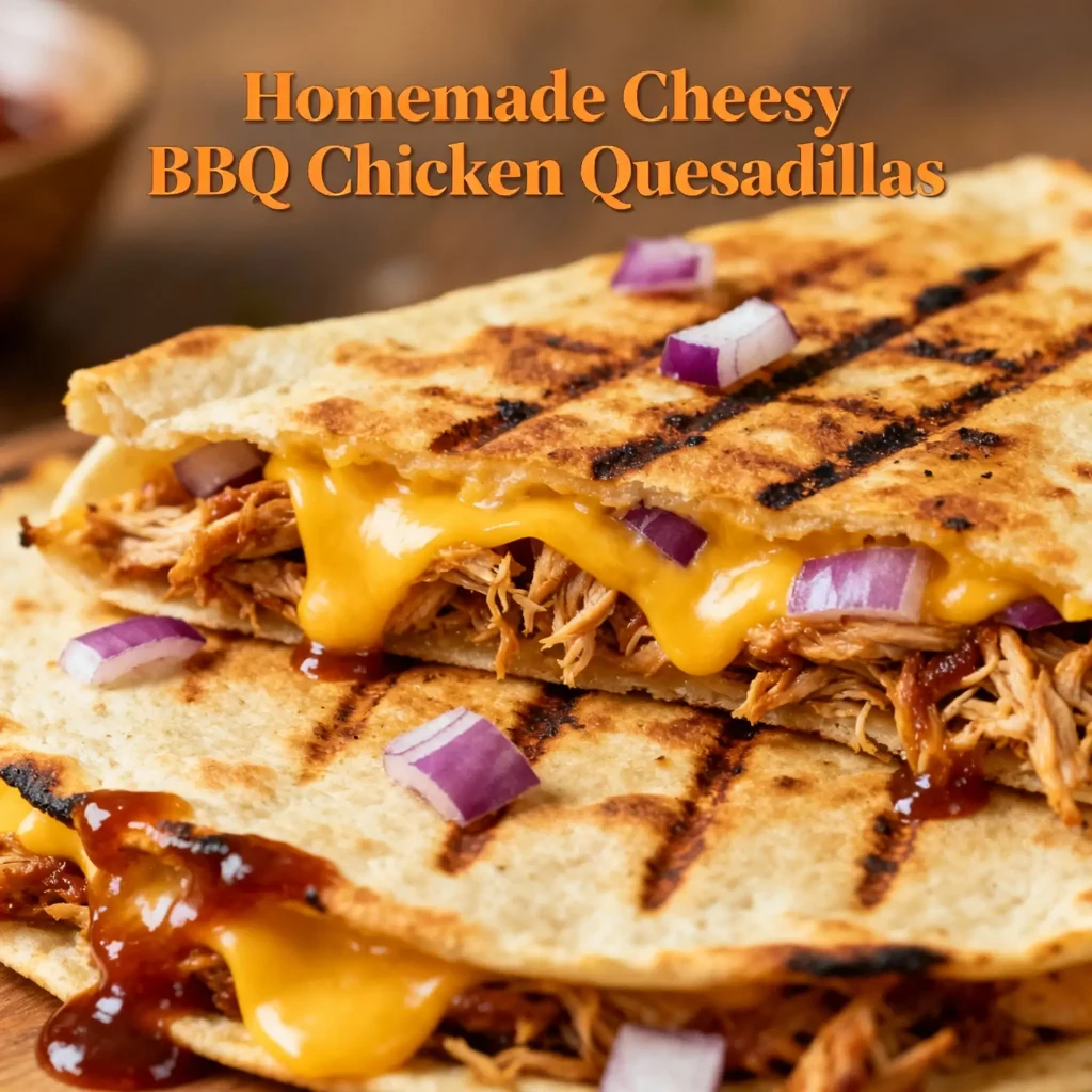 Cheesy BBQ Chicken Quesadillas