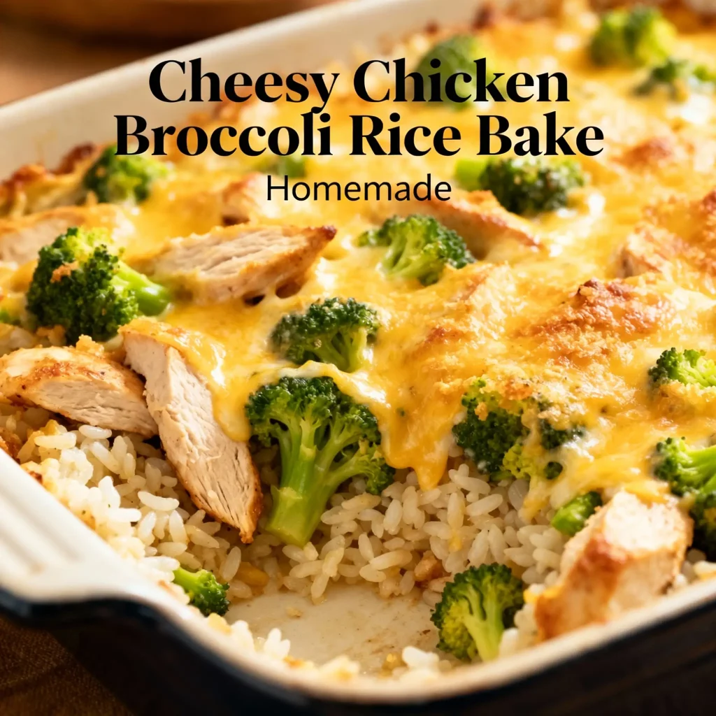 Cheesy Chicken Broccoli Rice Bake