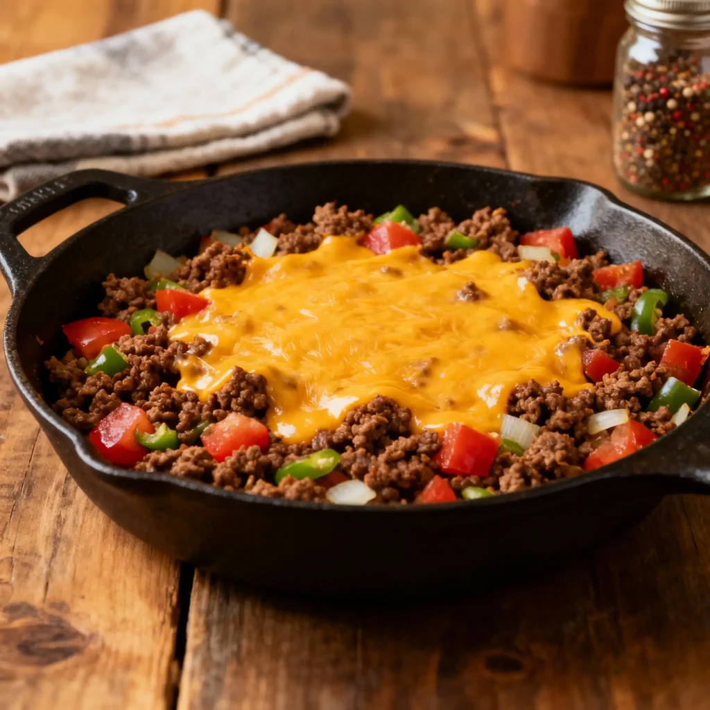 Cheesy Mexican Beef Skillet