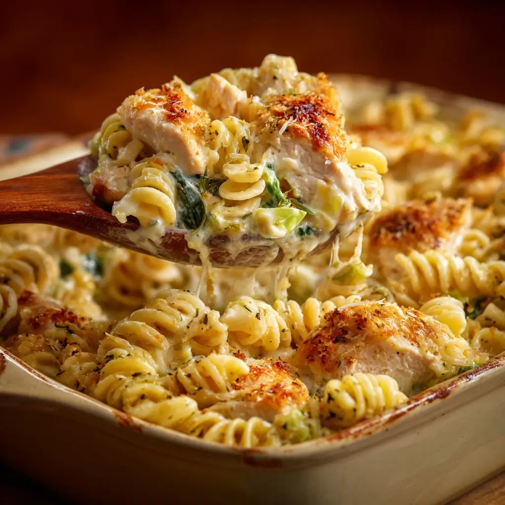 Chicken Caesar Pasta Casserole