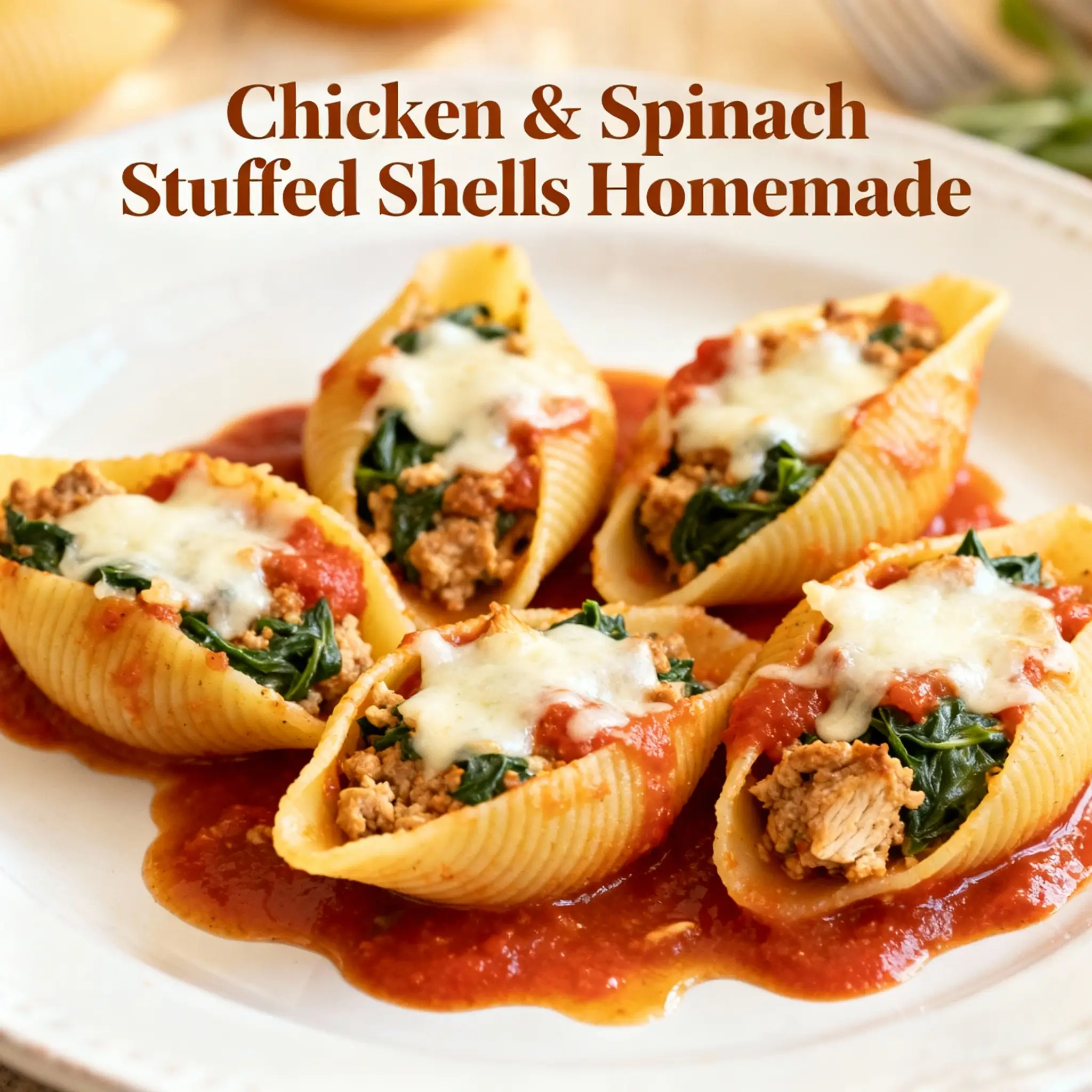 Chicken & Spinach Stuffed Shells