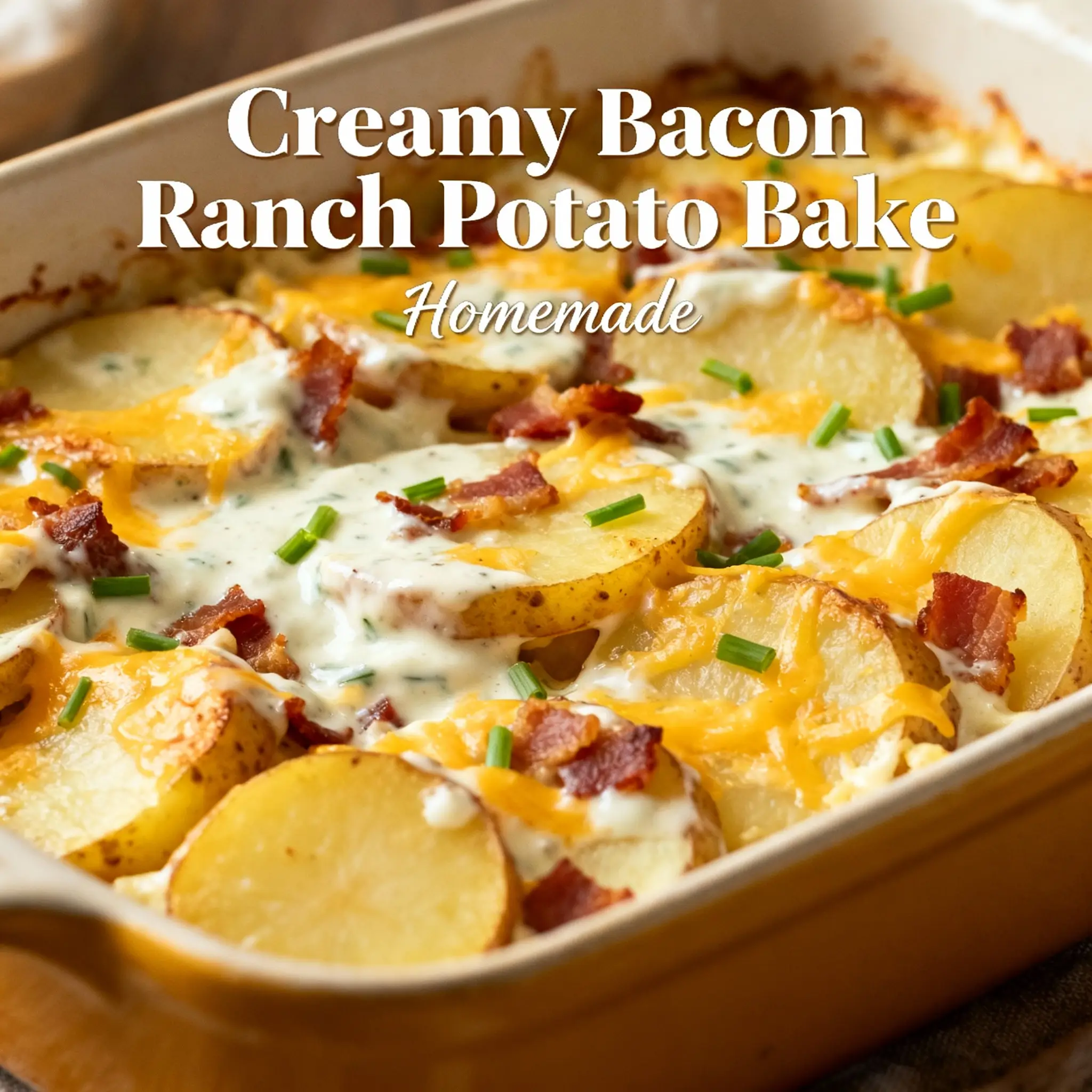 Creamy Bacon Ranch Potato Bake