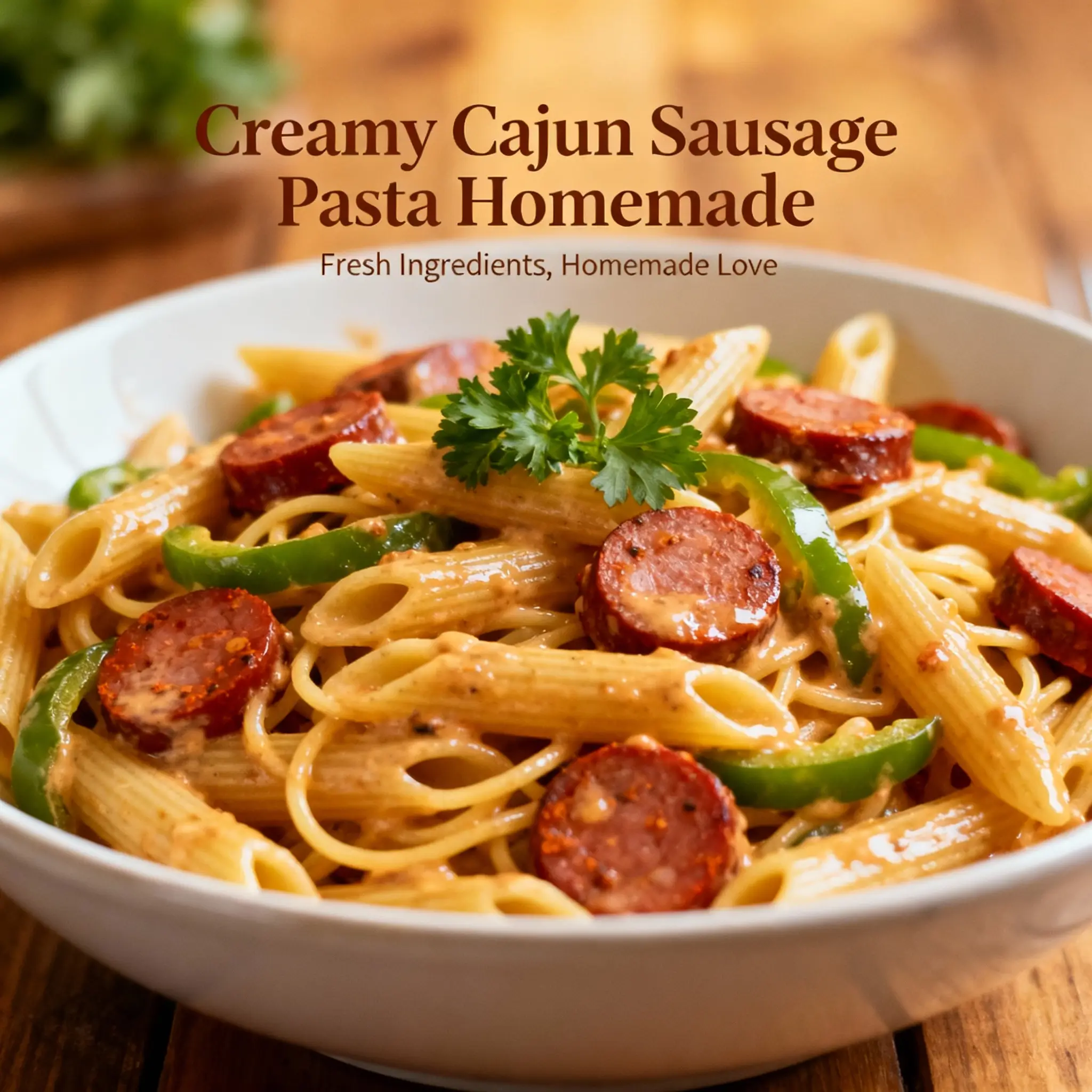 Creamy Cajun Sausage Pasta
