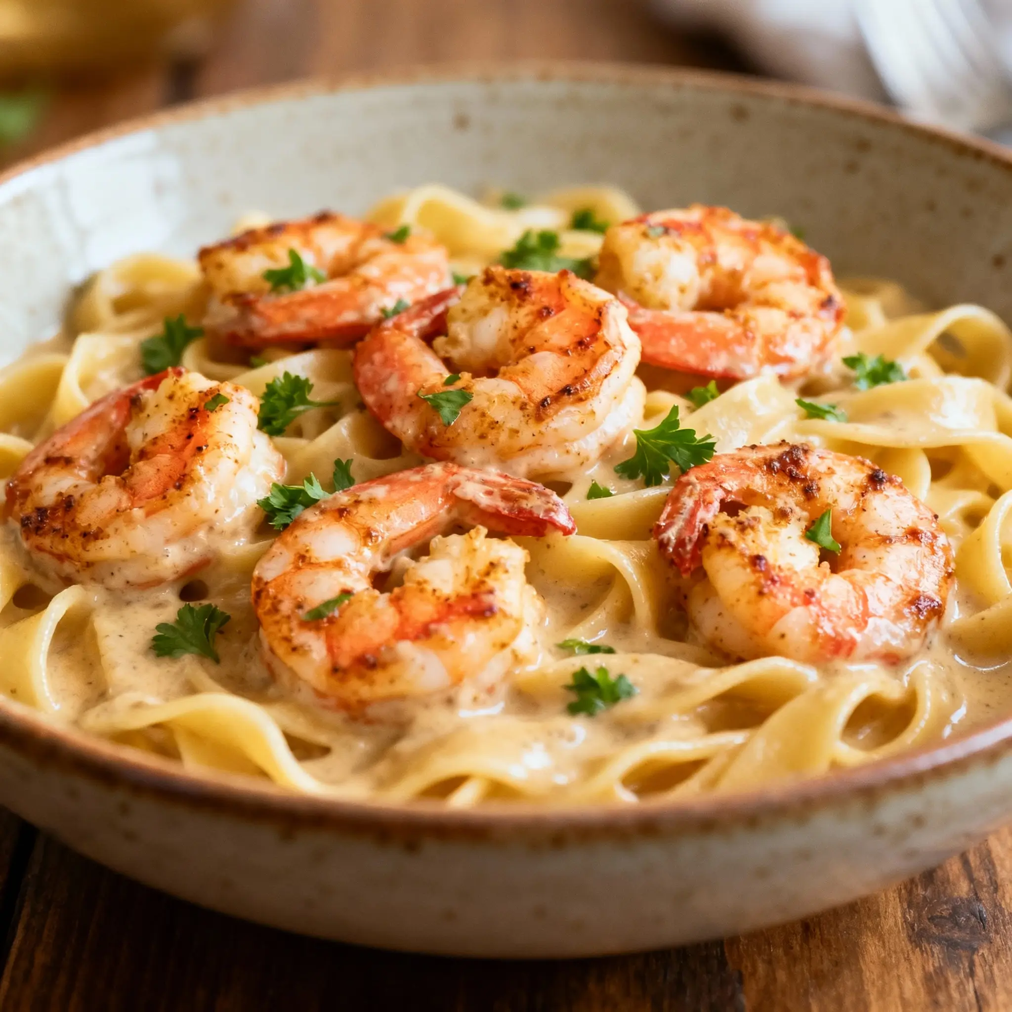Easy Creamy Cajun Shrimp Pasta