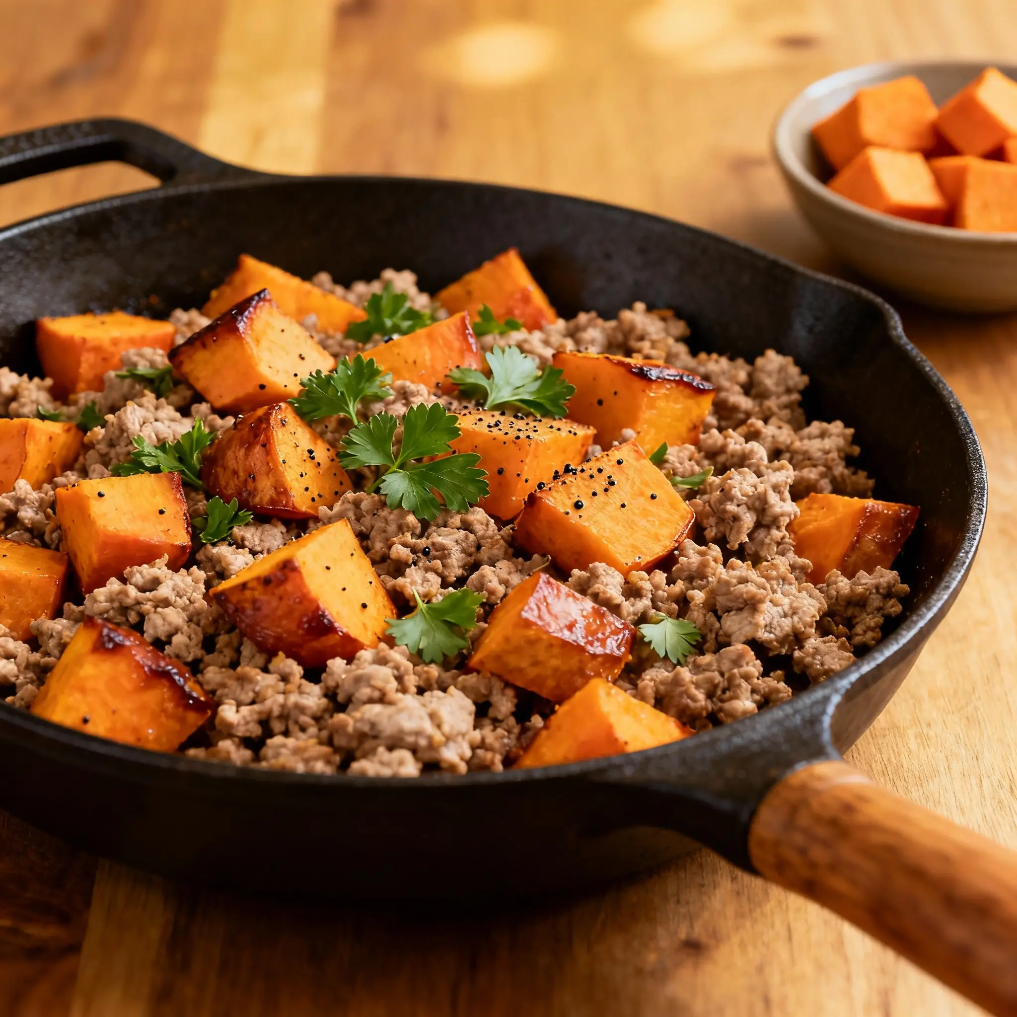 Ground Turkey Sweet Potato Skillet