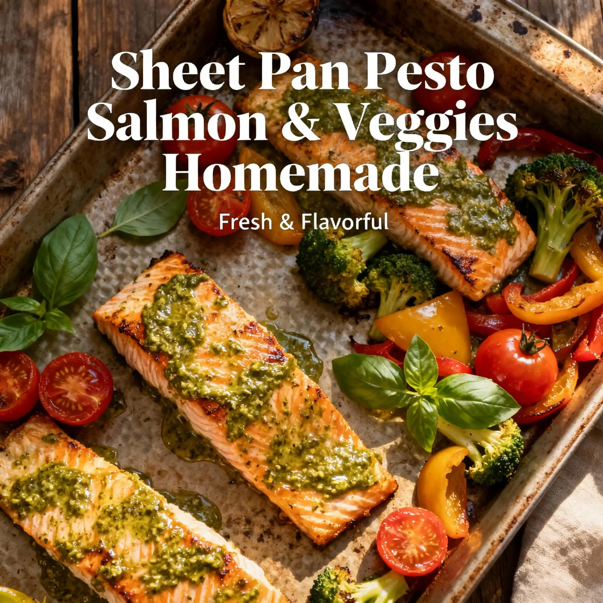 Sheet Pan Pesto Salmon & Veggies