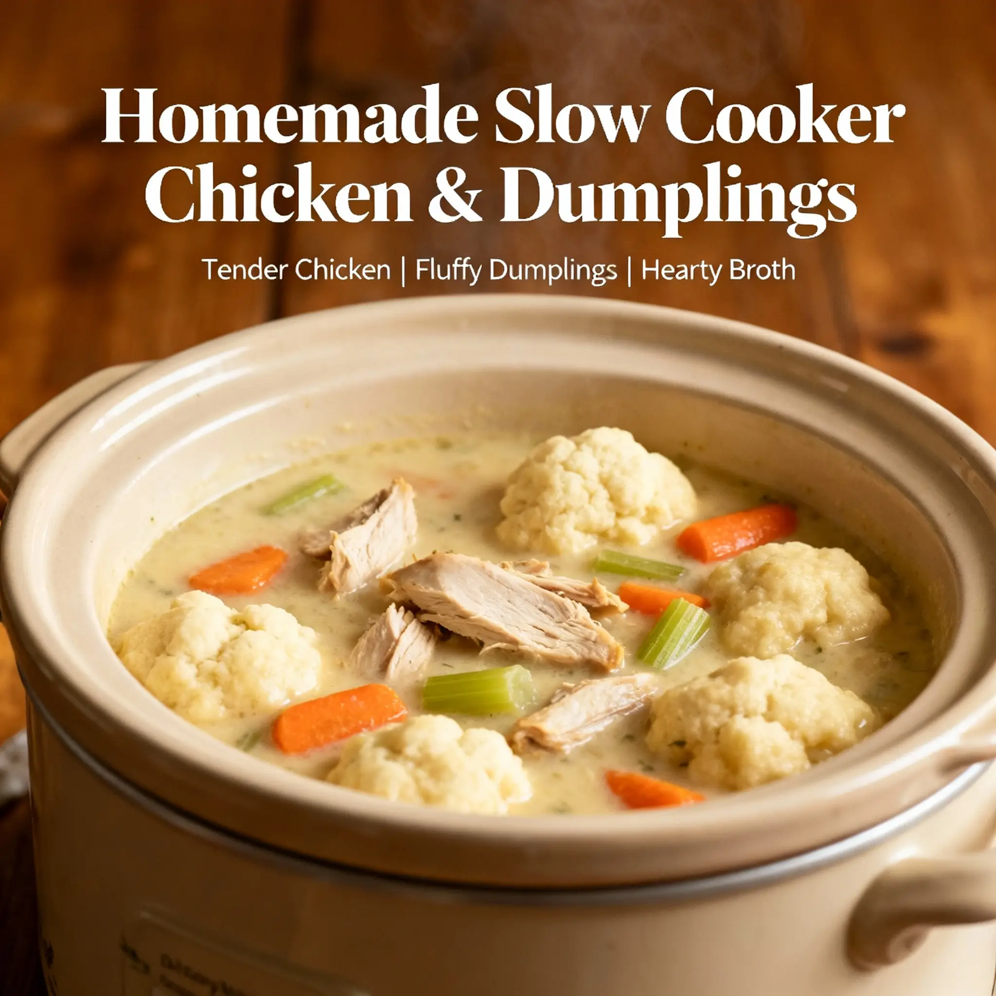 Slow Cooker Chicken & Dumplings