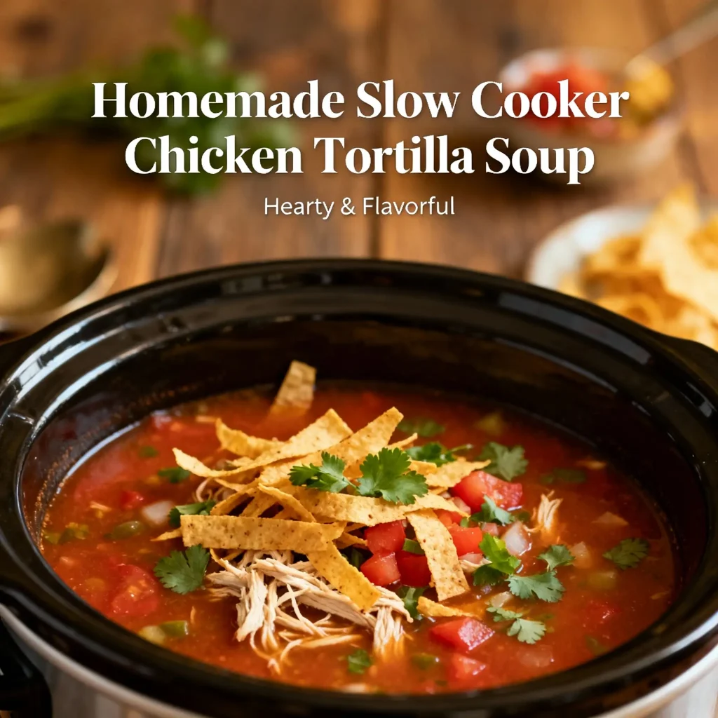 Slow Cooker Chicken Tortilla Soup